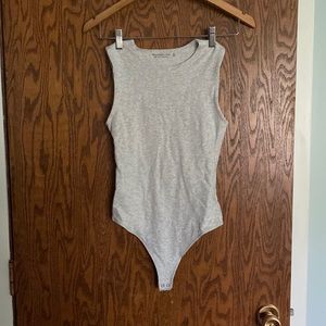 Women's Cotton Seamless Fabric Crew Tank Bodysuit